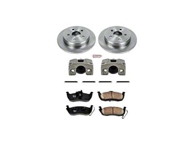 PowerStop OE Replacement Brake Rotor, Pad and Caliper Kit; Rear (05-10 Jeep Grand Cherokee WK, Excluding SRT8)