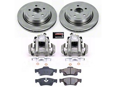 PowerStop OE Replacement Brake Rotor, Pad and Caliper Kit; Rear (11-21 Jeep Grand Cherokee WK2 w/ Vented Rear Rotors, Excluding SRT, SRT8 & Trackhawk)