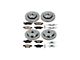 PowerStop OE Replacement Brake Rotor and Pad Kit; Front and Rear (11-12 Jeep Grand Cherokee WK2 w/ Vented Rear Rotors, Excluding SRT8)