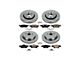 PowerStop OE Replacement Brake Rotor and Pad Kit; Front and Rear (16-21 Jeep Grand Cherokee WK2 w/ Vented Rear Rotors, Excluding SRT & Trackhawk)