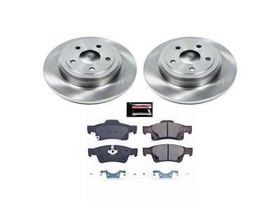 PowerStop OE Replacement Brake Rotor and Pad Kit; Rear (11-21 Jeep Grand Cherokee WK2 w/ Solid Rear Rotors, Excluding SRT, SRT8 & Trackhawk)