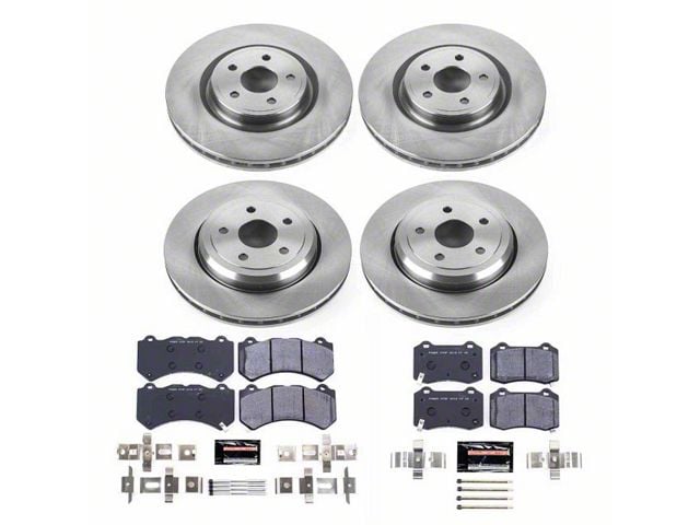 PowerStop Track Day Brake Rotor and Pad Kit; Front and Rear (12-17 Jeep Grand Cherokee WK2 SRT, SRT8)