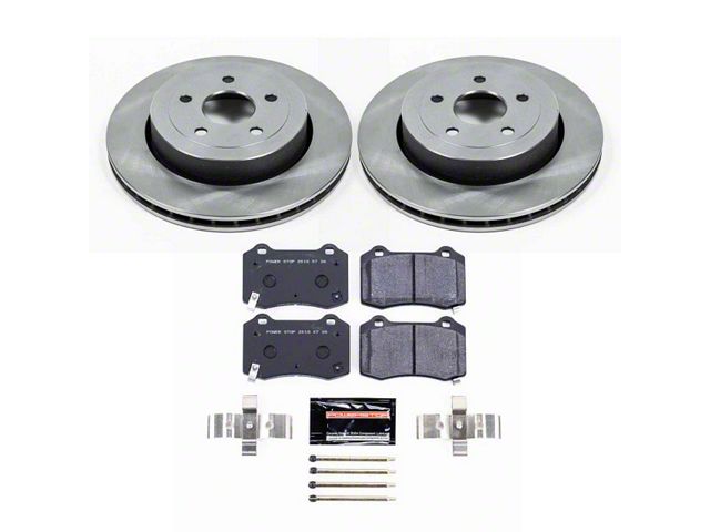 PowerStop Track Day Brake Rotor and Pad Kit; Rear (06-10 Jeep Grand Cherokee WK SRT8)
