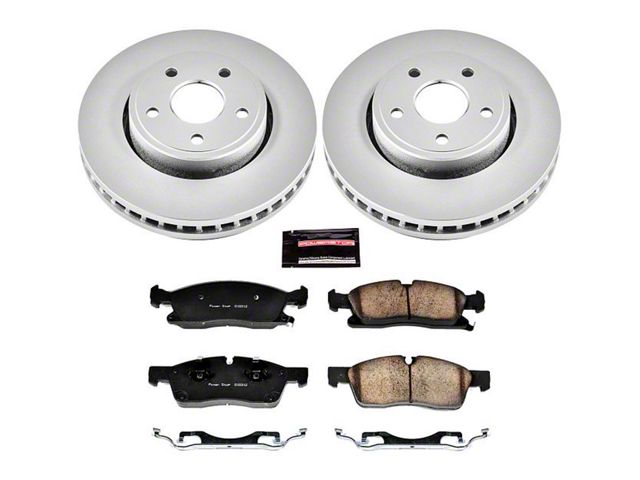 PowerStop Z17 Evolution Plus Brake Rotor and Pad Kit; Front (11-16 Jeep Grand Cherokee WK2 w/ Solid Rear Rotors, Excluding SRT & SRT8)
