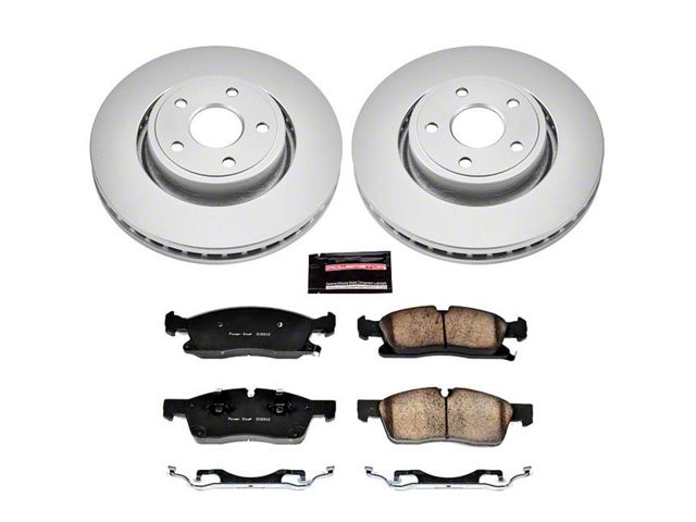 PowerStop Z17 Evolution Plus Brake Rotor and Pad Kit; Front (11-12 Jeep Grand Cherokee WK2 w/ Vented Rear Rotors, Excluding SRT8)