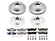 PowerStop Z17 Evolution Plus Brake Rotor and Pad Kit; Front and Rear (93-98 Jeep Grand Cherokee ZJ)