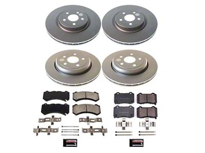 PowerStop Z17 Evolution Plus Brake Rotor and Pad Kit; Front and Rear (12-17 Jeep Grand Cherokee WK2 SRT, SRT8)