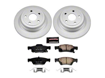 PowerStop Z17 Evolution Plus Brake Rotor and Pad Kit; Rear (11-21 Jeep Grand Cherokee WK2 w/ Solid Rear Rotors, Excluding SRT, SRT8 & Trackhawk)