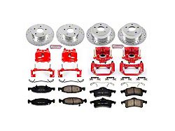 PowerStop Z23 Evolution Brake Rotor, Pad and Caliper Kit; Front and Rear (99-02 Jeep Grand Cherokee WJ w/ Teves Calipers)