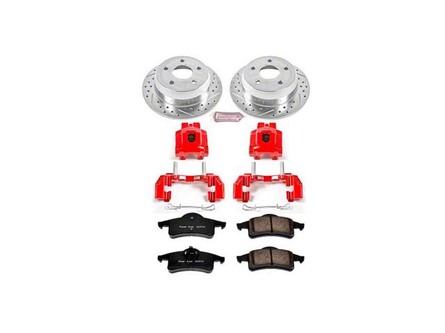 PowerStop Z23 Evolution Brake Rotor, Pad and Caliper Kit; Rear (99-04 Jeep Grand Cherokee WJ)