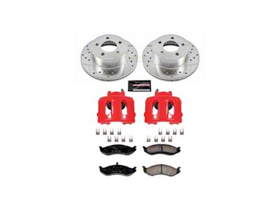 PowerStop Z23 Evolution Sport Brake Rotor, Pad and Caliper Kit; Front (93-98 Jeep Grand Cherokee ZJ)