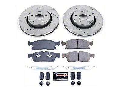 PowerStop Z23 Evolution Sport Brake Rotor and Pad Kit; Front (13-15 Jeep Grand Cherokee WK2 w/ Vented Rear Rotors, Excluding SRT & SRT8)