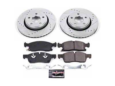 PowerStop Z23 Evolution Sport Brake Rotor and Pad Kit; Front (17-21 Jeep Grand Cherokee WK2 w/ Solid Rear Rotors, Excluding SRT & Trackhawk)