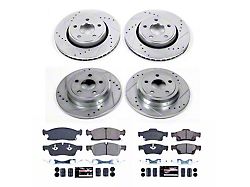 PowerStop Z23 Evolution Sport Brake Rotor and Pad Kit; Front and Rear (11-16 Jeep Grand Cherokee WK2 w/ Solid Rear Rotors, Excluding SRT & SRT8)