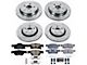 PowerStop Z23 Evolution Sport Brake Rotor and Pad Kit; Front and Rear (13-15 Jeep Grand Cherokee WK2 w/ Vented Rear Rotors, Excluding SRT & SRT8)