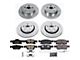 PowerStop Z23 Evolution Sport Brake Rotor and Pad Kit; Front and Rear (17-21 Jeep Grand Cherokee WK2 w/ Solid Rear Rotors, Excluding SRT & Trackhawk)