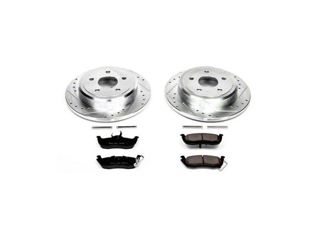 PowerStop Z23 Evolution Sport Brake Rotor and Pad Kit; Rear (05-10 Jeep Grand Cherokee WK, Excluding SRT8)