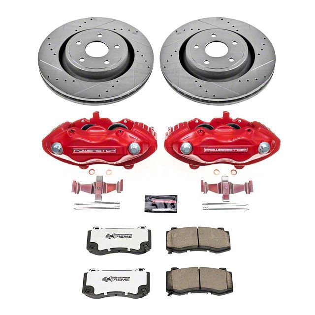 Powerstop Jeep Grand Cherokee Z Street Warrior Brake Rotor Pad And Caliper Kit Front Kc