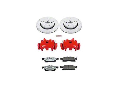 PowerStop Z26 Street Warrior Brake Rotor, Pad and Caliper Kit; Front (11-16 Jeep Grand Cherokee WK2 w/ Solid Rear Rotors, Excluding SRT & SRT8)