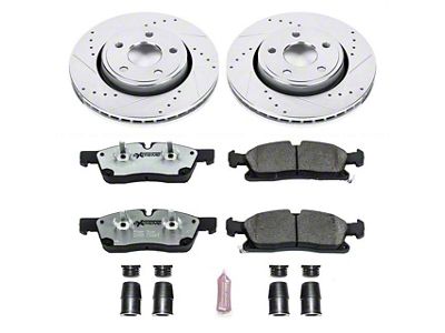 PowerStop Z26 Street Warrior Brake Rotor and Pad Kit; Front (11-16 Jeep Grand Cherokee WK2 w/ Solid Rear Rotors, Excluding SRT & SRT8)