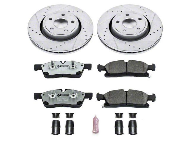 PowerStop Z26 Street Warrior Brake Rotor and Pad Kit; Front (11-12 Jeep Grand Cherokee WK2 w/ Vented Rear Rotors, Excluding SRT8)