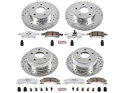 PowerStop Z26 Street Warrior Brake Rotor and Pad Kit; Front and Rear (99-02 Jeep Grand Cherokee WJ w/ Teves Calipers)