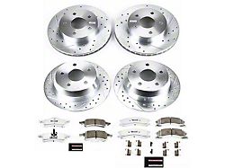 PowerStop Z26 Street Warrior Brake Rotor and Pad Kit; Front and Rear (99-02 Jeep Grand Cherokee WJ w/ Akebono Calipers; 03-04 Jeep Grand Cherokee WJ)