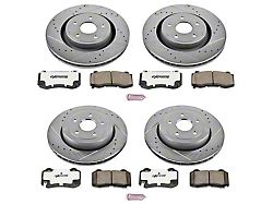 PowerStop Z26 Street Warrior Brake Rotor and Pad Kit; Front and Rear (06-10 Jeep Grand Cherokee WK SRT8)