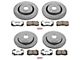 PowerStop Z26 Street Warrior Brake Rotor and Pad Kit; Front and Rear (06-10 Jeep Grand Cherokee WK SRT8)