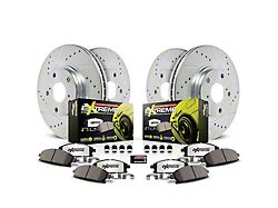 PowerStop Z26 Street Warrior Brake Rotor and Pad Kit; Front and Rear (2021 Jeep Grand Cherokee WK2 SRT w/ 1-Piece Front Rotors)