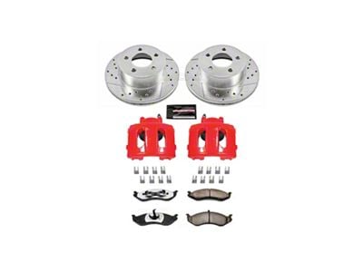 PowerStop Z36 Extreme Truck and Tow Brake Rotor, Pad and Caliper Kit; Front (93-98 Jeep Grand Cherokee ZJ)