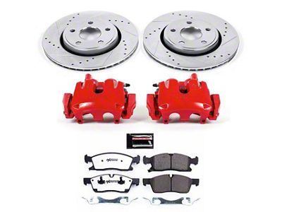 PowerStop Z36 Extreme Truck and Tow Brake Rotor, Pad and Caliper Kit; Front (11-16 Jeep Grand Cherokee WK2 w/ Solid Rear Rotors, Excluding SRT & SRT8)