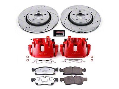 PowerStop Z36 Extreme Truck and Tow Brake Rotor, Pad and Caliper Kit; Front (16-19 Jeep Grand Cherokee WK2 w/ Vented Rear Rotors, Excluding SRT & Trackhawk)