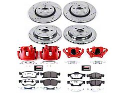 PowerStop Z36 Extreme Truck and Tow Brake Rotor, Pad and Caliper Kit; Front and Rear (11-12 Jeep Grand Cherokee WK2 w/ Vented Rear Rotors, Excluding SRT8)