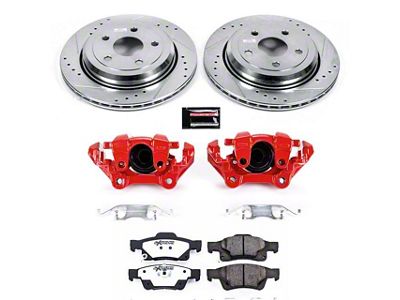 PowerStop Z36 Extreme Truck and Tow Brake Rotor, Pad and Caliper Kit; Rear (11-21 Jeep Grand Cherokee WK2 w/ Vented Rear Rotors, Excluding SRT, SRT8 & Trackhawk)