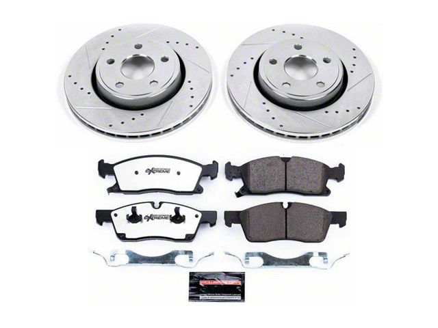 PowerStop Z36 Extreme Truck and Tow Brake Rotor and Pad Kit; Front (11-16 Jeep Grand Cherokee WK2 w/ Solid Rear Rotors, Excluding SRT & SRT8)