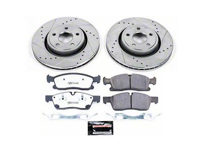 PowerStop Z36 Extreme Truck and Tow Brake Rotor and Pad Kit; Front (13-15 Jeep Grand Cherokee WK2 w/ Vented Rear Rotors, Excluding SRT & SRT8)
