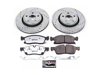 PowerStop Z36 Extreme Truck and Tow Brake Rotor and Pad Kit; Front (16-21 Jeep Grand Cherokee WK2 w/ Vented Rear Rotors, Excluding SRT & Trackhawk)