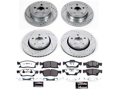 PowerStop Z36 Extreme Truck and Tow Brake Rotor and Pad Kit; Front and Rear (11-16 Jeep Grand Cherokee WK2 w/ Solid Rear Rotors, Excluding SRT & SRT8)