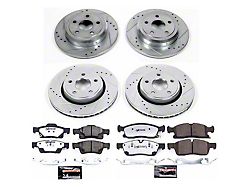 PowerStop Z36 Extreme Truck and Tow Brake Rotor and Pad Kit; Front and Rear (17-21 Jeep Grand Cherokee WK2 w/ Solid Rear Rotors, Excluding SRT & Trackhawk)