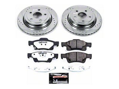 PowerStop Z36 Extreme Truck and Tow Brake Rotor and Pad Kit; Rear (11-21 Jeep Grand Cherokee WK2 w/ Vented Rear Rotors, Excluding SRT, SRT8 & Trackhawk)