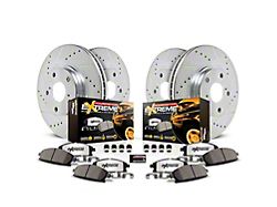 PowerStop Z36 Extreme Truck and Tow 5-Lug Brake Rotor and Pad Kit; Front and Rear (15-23 Jeep Renegade BU)