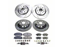 PowerStop Z23 Evolution Sport Brake Rotor and Pad Kit; Front and Rear (21-24 Jeep Wrangler JL 4xe, Rubicon 392)