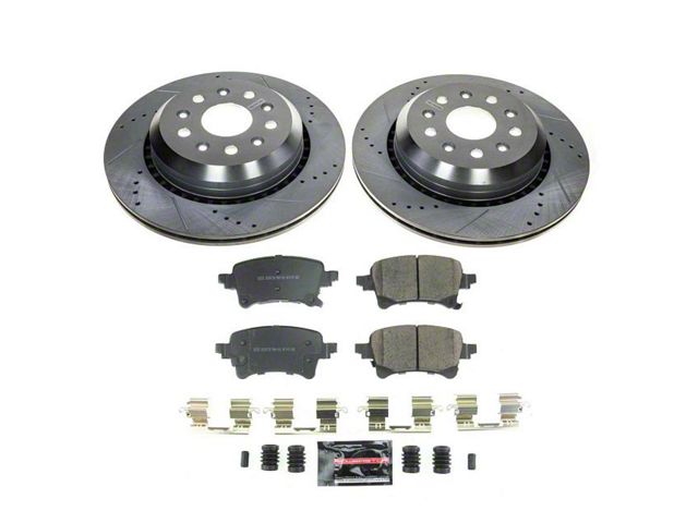 PowerStop Z23 Evolution Sport Brake Rotor and Pad Kit; Rear (21-24 Jeep Wrangler JL 4xe, Rubicon 392)