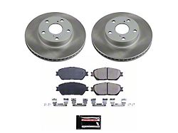 PowerStop Semi-Coated 5-Lug Brake Rotor and Pad Kit; Front (05-15 Tacoma)