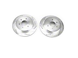 PowerStop Evolution Cross-Drilled and Slotted 6-Lug Rotors; Rear Pair (17-24 Titan)