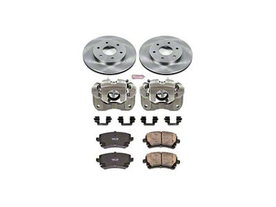 PowerStop OE Replacement 6-Lug Brake Rotor, Pad and Caliper Kit; Front (04-3/05 Titan)