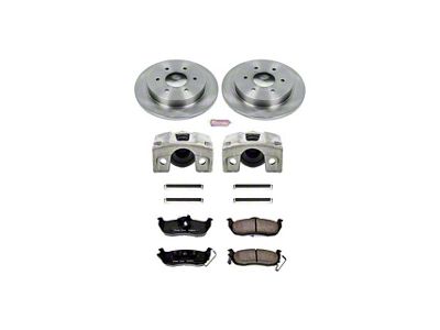 PowerStop OE Replacement 6-Lug Brake Rotor, Pad and Caliper Kit; Rear (04-15 Titan)