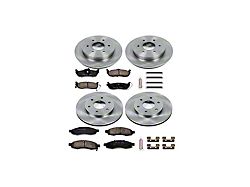 PowerStop OE Replacement 6-Lug Brake Rotor and Pad Kit; Front and Rear (04-3/05 Titan)