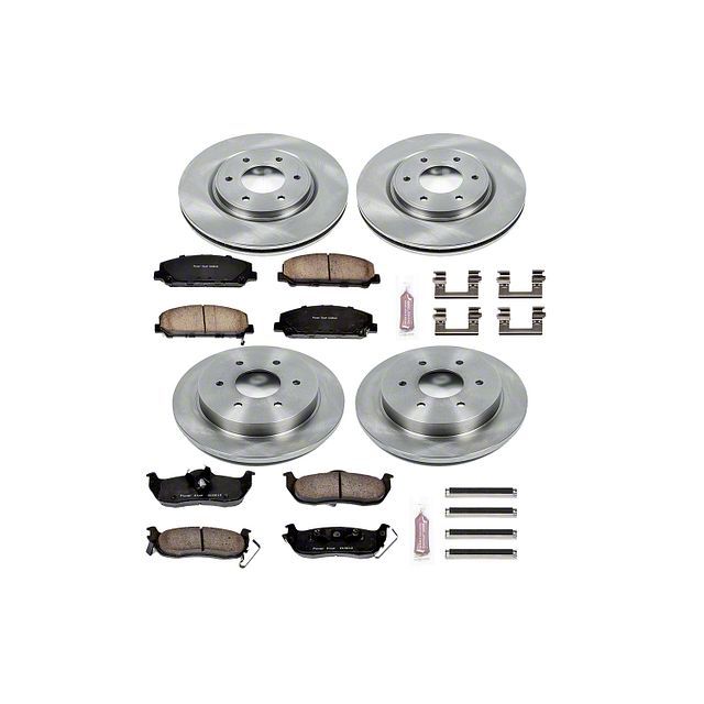 Powerstop Titan Oe Replacement Lug Brake Rotor And Pad Kit Front And Rear Koe